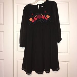 Black Embroidered Dress